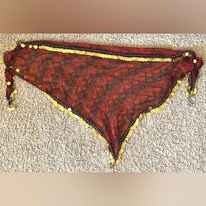 Professional weight belly dancing Hezzam snake print coin belt skirt overlay